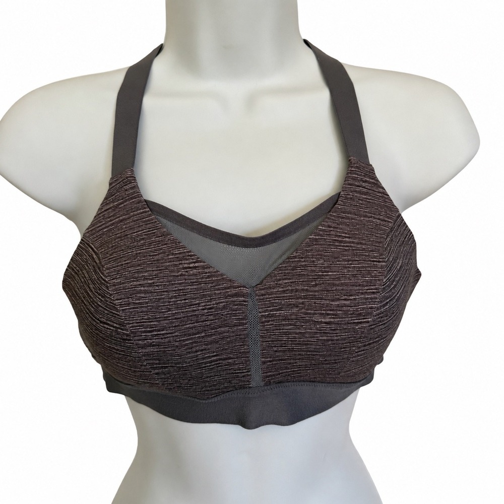 Kalenji Sports Bra Bundle 2PK Grey Peach Space Dye Racerback Women Medium